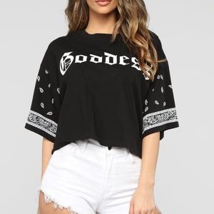 Goddess Gangsta Top - Black